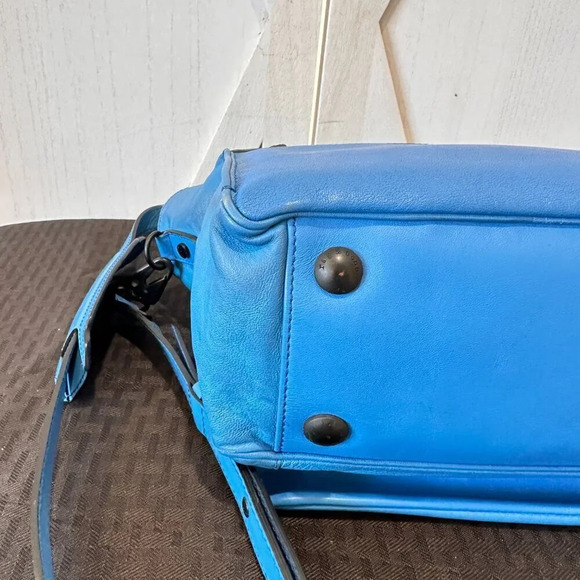 Rag & Bone Small Blue Leather Pilot Bag - Picture 15 of 16